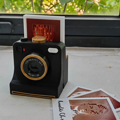 3D Latte Art Camera – Retro Style