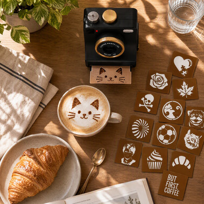 30 Piece Coffee Art Stencil Set