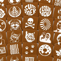 30 Piece Coffee Art Stencil Set