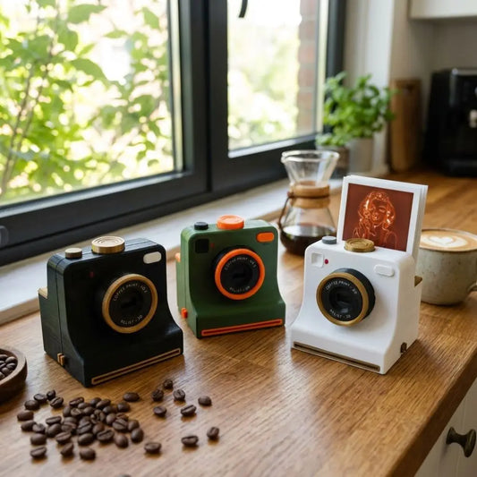 3D Latte Art Camera – Retro Style