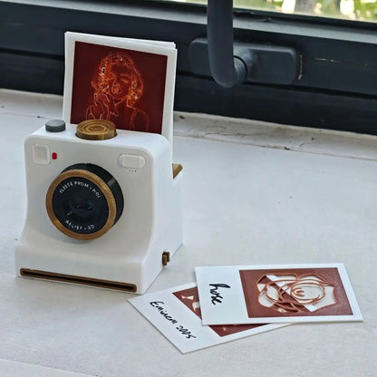 3D Latte Art Camera – Retro Style
