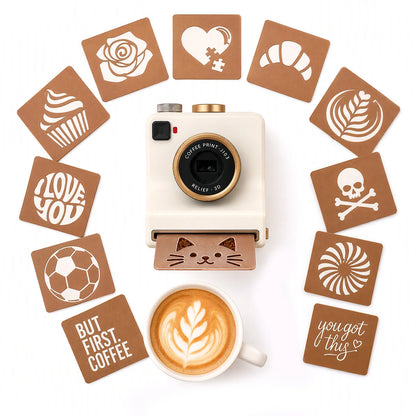 30 Piece Coffee Art Stencil Set