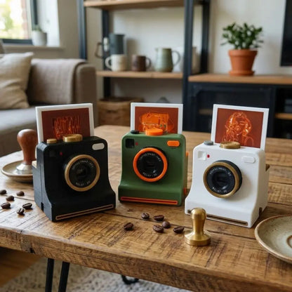3D Latte Art Camera – Retro Style